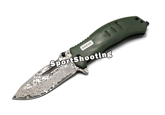Nůž ODEON K661 - Damašková ocel - s drážkou
